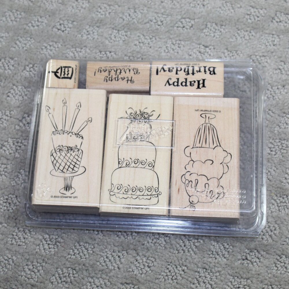 Stampin' Up Set of 6 Sweet Treats & Birthday Stamps - GUC